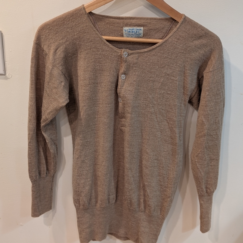 1950's Vintage Morley Tan Sweater - 100% Wool